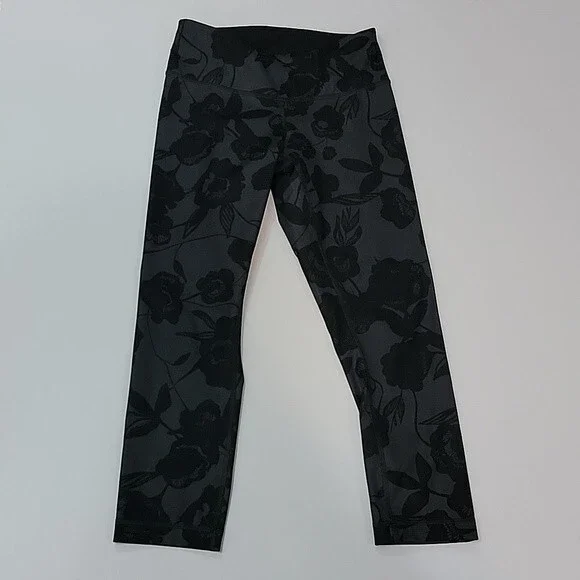 LULULEMON Wunder Under Brisk Bloom Crops size 4 - Picture 2 of 6